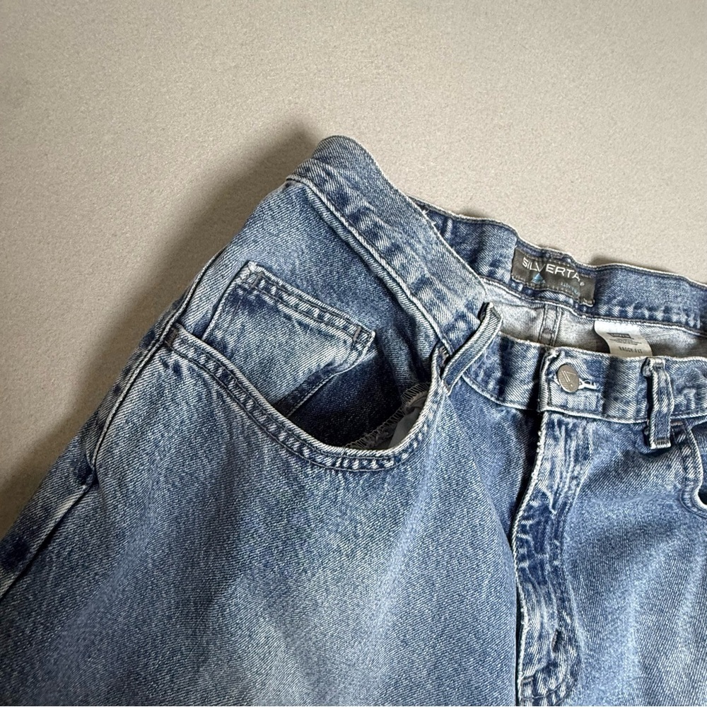 Vintage Levis SilverTab Jeans Mens 32x32 Blue Baggy Fit Skater Denim Hip Hop Y2K - Picture 5 of 10